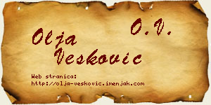 Olja Vesković vizit kartica